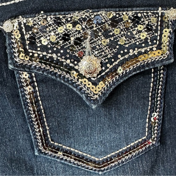 One5one Womens Dark Stretch Denim Jeans Sz 14 - Picture 12 of 14